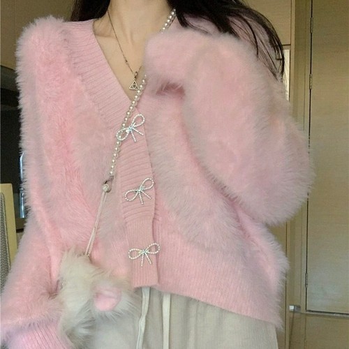 Maglione donna pelliccia
