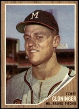 1962 Topps #63 Tony Cloninger