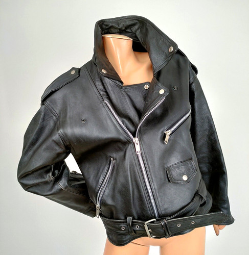 Giubbotto chiodo biker vera - giubbotto,