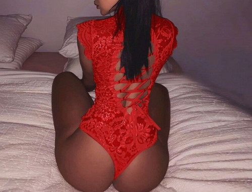 Body perizoma rosso pizzo - perizoma,