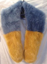 Zara Faux Fur Gold Yellow/Blue