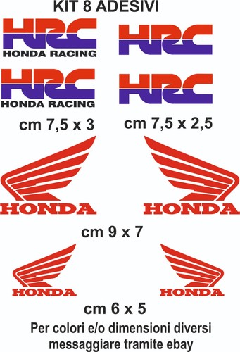 Adesivi honda hrc vinile - honda,