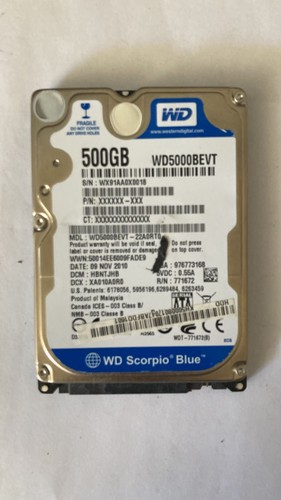 Hard disk wd5000bevt western - disk,
