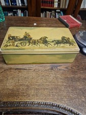 scatola latta tin box  Biscotti Lazzaroni Carrozza con Cavalli  (RE-4) ^