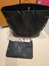 borsa Louis Vuitton Neverfull  In Pelle Nera Ottime Condizioni.