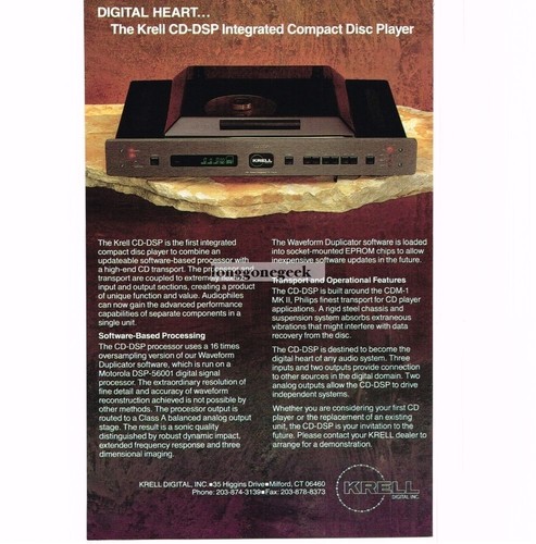 Krell 1991 lettore dsp - 1991, cd-dsp
