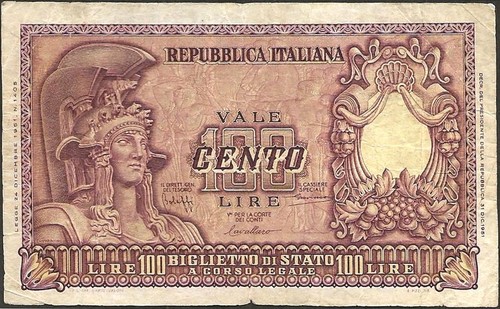 Italia banconota 100 - italia,