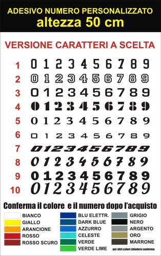 Adesivo numero personalizzato - adesivo,