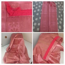 Vintage 1970s Pair Pink Floral
