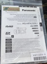 NOTICE POUR PANASONIC POUR CAMERA AG HPX250EJ