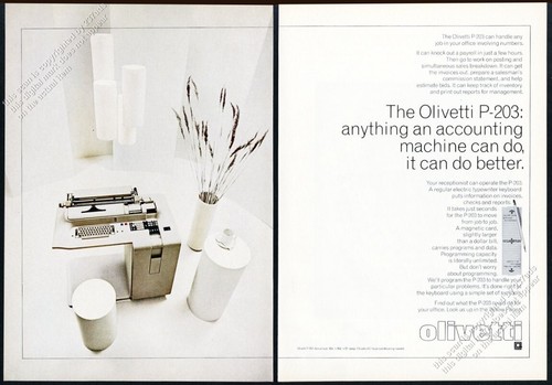 1969 olivetti 203 - 1969, p-203