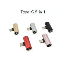 Adattatore sdoppiatore Tipo type C e Jack 3.5  2 in 1 RICARICA cuffie per huawei
