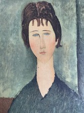 AMEDEO MODIGLIANI - STAMPA D'AUTORE CON CORNICE  RITRATTO Stampa su tela 55x67cm