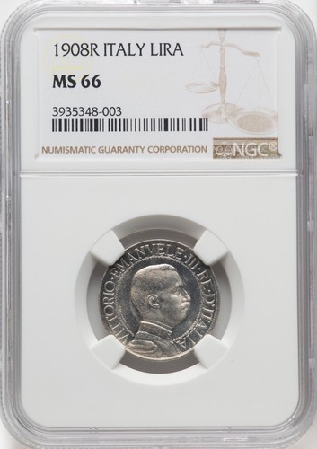Regno italia 1908 moneta - regno, 1908-r