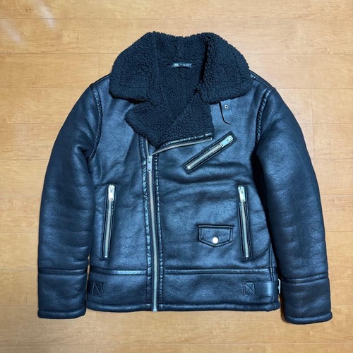 Giacca motociclista nera zara - giacca,