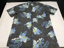 Camicia hawaiana Quicksilver uomo slim fit manica corta con bottoni floreale 2XL #8041
