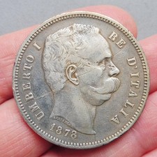 Italie - Humbert Ier - 5 Lire