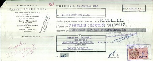 étab alfred chouvel - , à