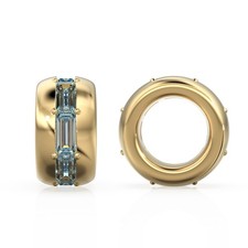 Baguette Aquamarine Charm