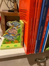 Simpatici fermalibri orsetto in legno, cameretta bambini, libreria, IDEA REGALO