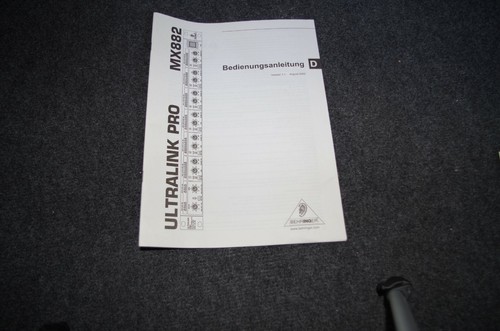 Behringer mx882 manuale - behringer,
