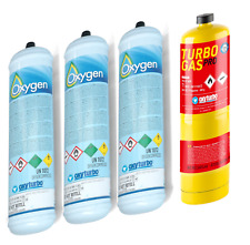 3 BOMBOLE DI  OSSIGENO + 1  MAP  TURBO GAS    OXYTURBO X TURBO SET 110 e   200