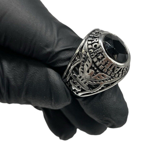 Anello uomo pietra ovale nera - anello,