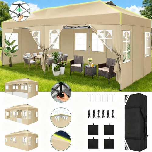 Gazebo pieghevole 3x6 - pieghevole,
