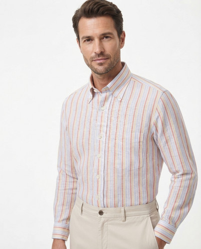 Camicia misto lino cotone