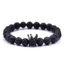  BRACCIALE NERO UOMO STILE