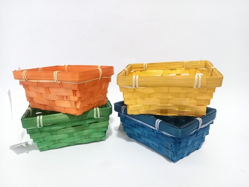 Cestini vimini colorati - cestini,