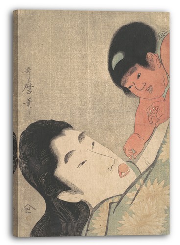 Tela cornice kitagawa - kitagawa, utamaro