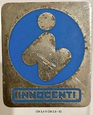 INNOCENTI MILANO PLACCHETTA PUBBLICITARIA DITTA AUTOMOBILI SCOOTER LAMBRETTA