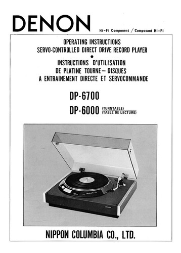 Denon 6000 giradischi - denon,