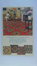 Cartolina Pubblicitaria Pavimento Linoleum Inlaid Milano c17