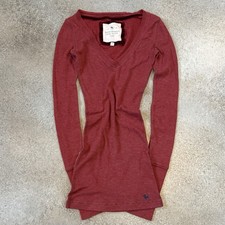 T-shirt vintage Y2K Abercrombie & Fitch baby doll piccola rossa a costine Bella Swan 