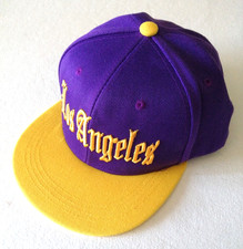 CAPPELLINO SPORTIVO LOS ANGELES VIOLA/GIALLO Berretto Unisex CASUAL CAP NUOVO