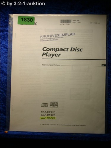 Sony manuale cdp xe520 xe320 - sony, /xe320