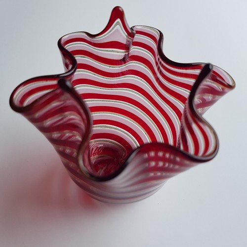 Vaso fazzoletto vetro arte - vaso,