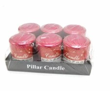 x Set 6 Pezzi Candele Cera