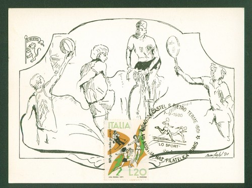 1980 cartolina castel - castel, san