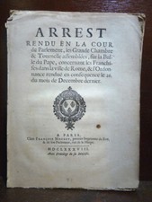 DECRETO ARREST 1688 - Bolla Papale In Coena Domini Censura Francia Lavardin Raro