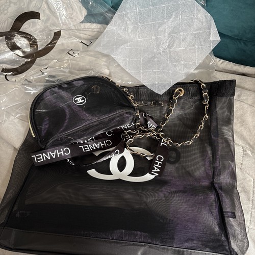 Chanel beauty mesh tote - chanel,