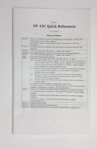 Hewlett packard 15c - hewlett, hp-15c