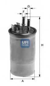 Filtro carburante ufi - carburante,