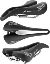 Selle SMP Sella Aliante Rotaie Acciaio Inox Schiumata Elastomero Imbottitura Nero USA