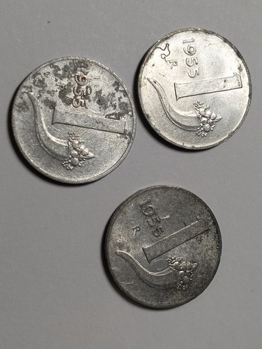 Lira 1955 3 monete - 1,