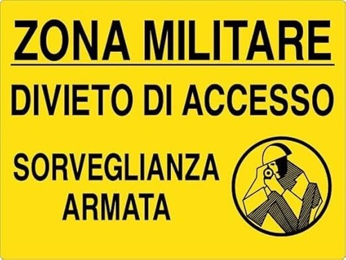Cartello segnaletico zona - -,
