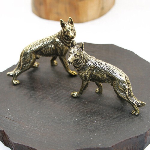 Paio statuina cane ottone - paio,