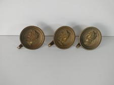 APPENDIABITI IN PURO OTTONE N°3 Pezzi -1-La Testa È Al Contrario ATTACCAPANNI 